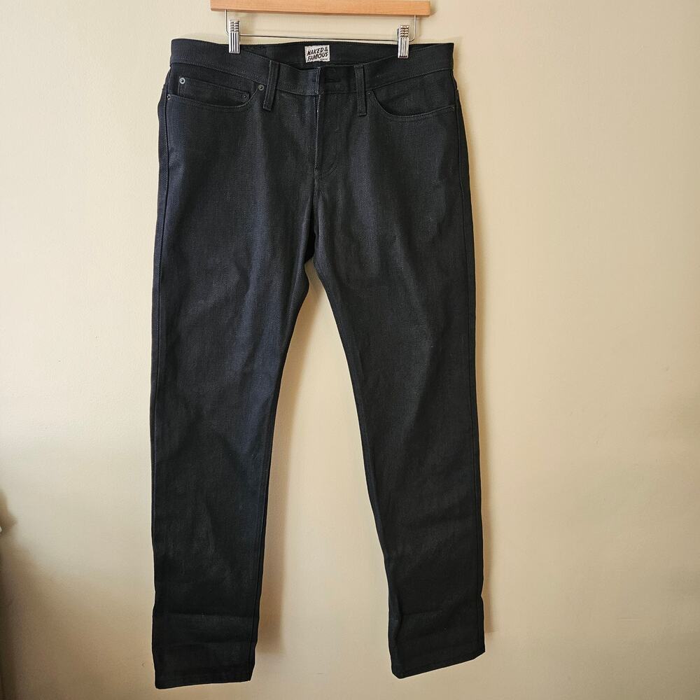 Naked & Famous Weird Guy Black Selvedge Jeans, Size 36x36 READ